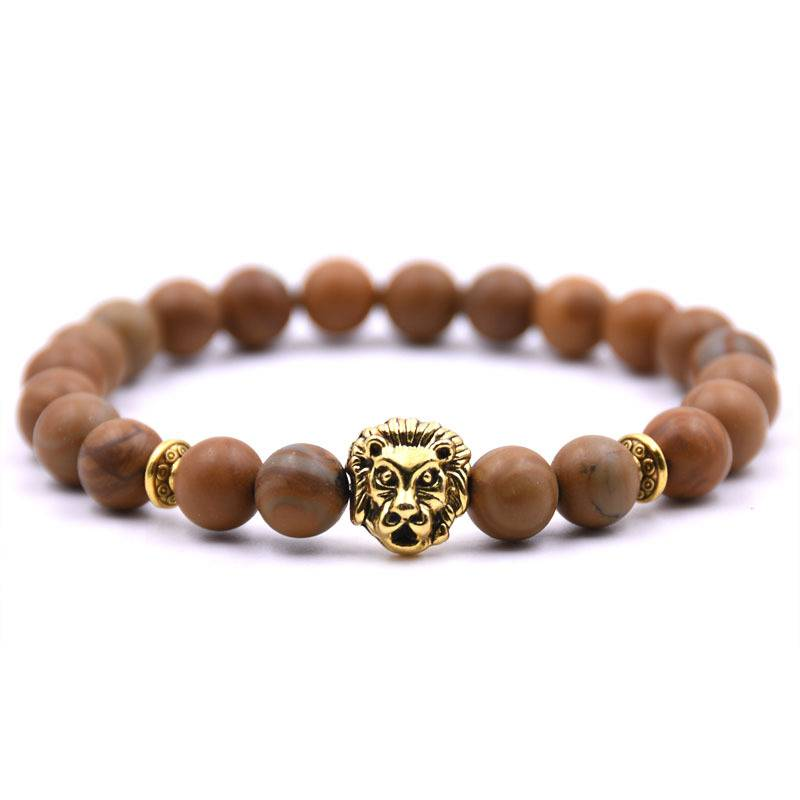 Mode natürliche stein Buddha perlen armband vulkanischen stein löwenkopf armband_voghion.com