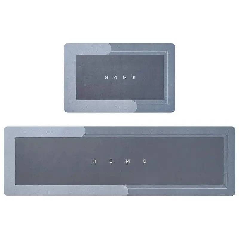 Teppich 1 STÜCK Home Kitchen Mat Stripe Wasserabsorbierende Ölabsorbierende rutschfeste Fußmatte Schneidbare Türöffnung Wohnzimmer Maschinenwaschbar_voghion.com