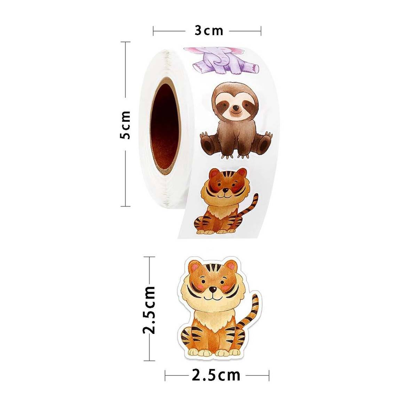 YOUEN 500pcs/roll, 2.5cm Roll, Special-shaped Various Types Of Stickers, Decorative Gift Box, Self-adhesive Sticker Label(12 Styles)_voghion.com