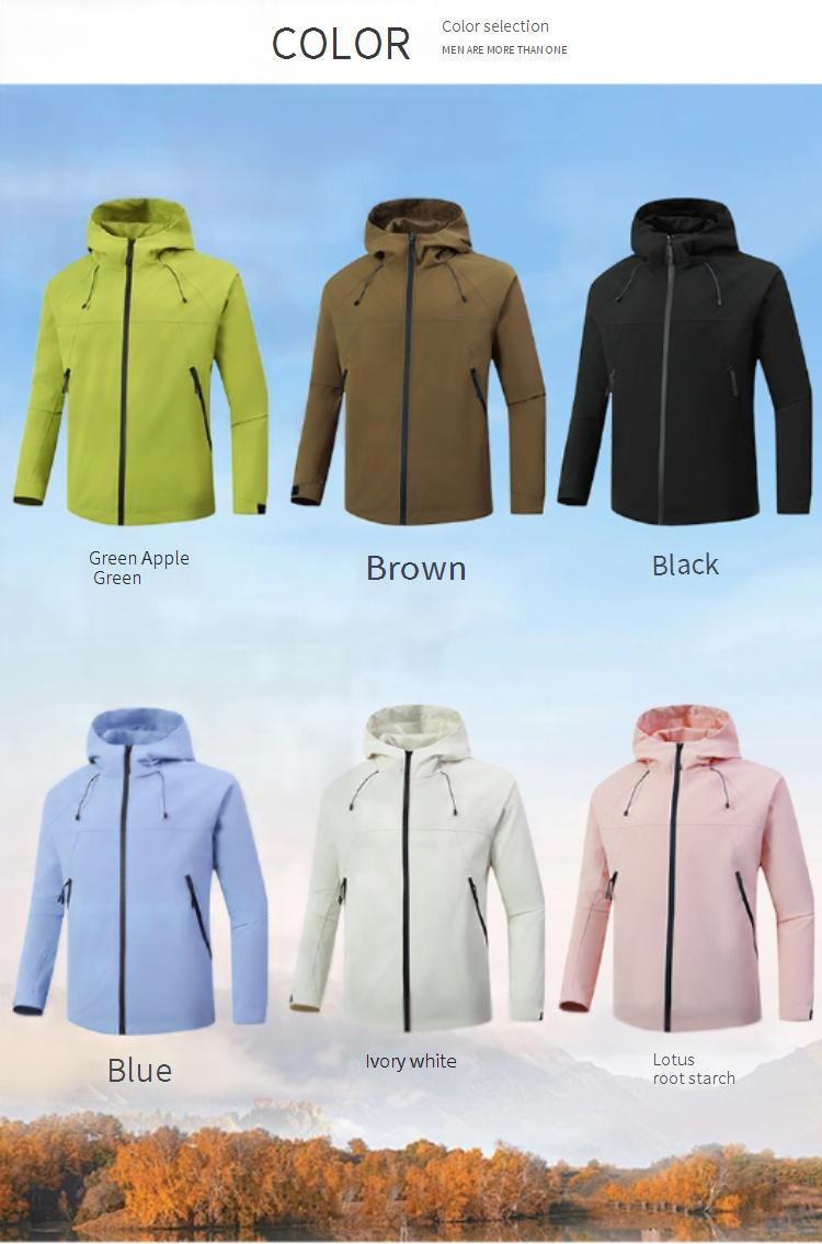 Unisex Lightweight Waterproof Windbreaker Jacket For Hiking & Outdoor Activities - Breathable, Durable & All-Season Wear (Multiple Colors)_voghion.com