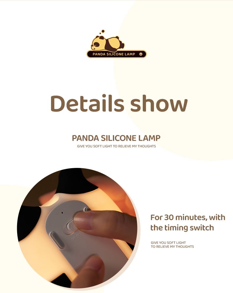 Red Panda Silicone Night Light Pat Panda Panda Giant Panda National Treasure Night Light Feeding Light Mother And Baby_voghion.com