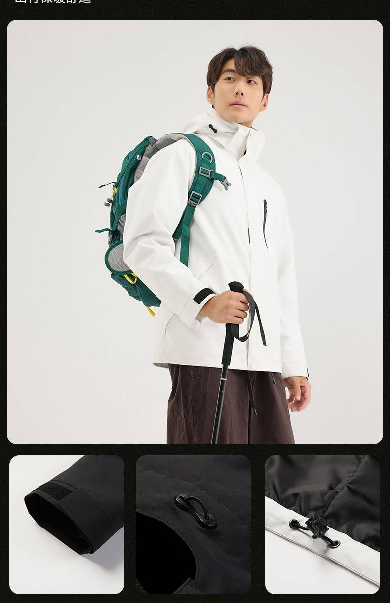 Unisex 3-in-1 Waterproof Ski Jacket With Detachable Fleece Liner – Windproof Winter Coat For Hiking, Camping & Outdoor Work_voghion.com