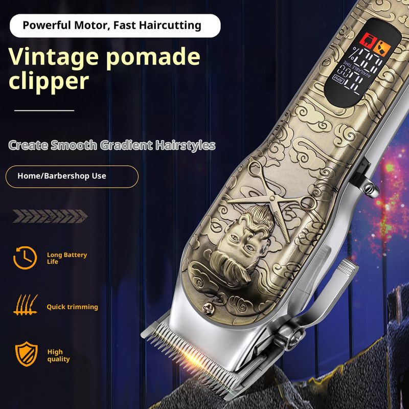 Tagliacapelli professionale senza fili - Tagliacapelli ricaricabile con lame in acciaio inossidabile staccabili, bassa rumorosità (36 dB) e autonomia di 90 minuti_voghion.com