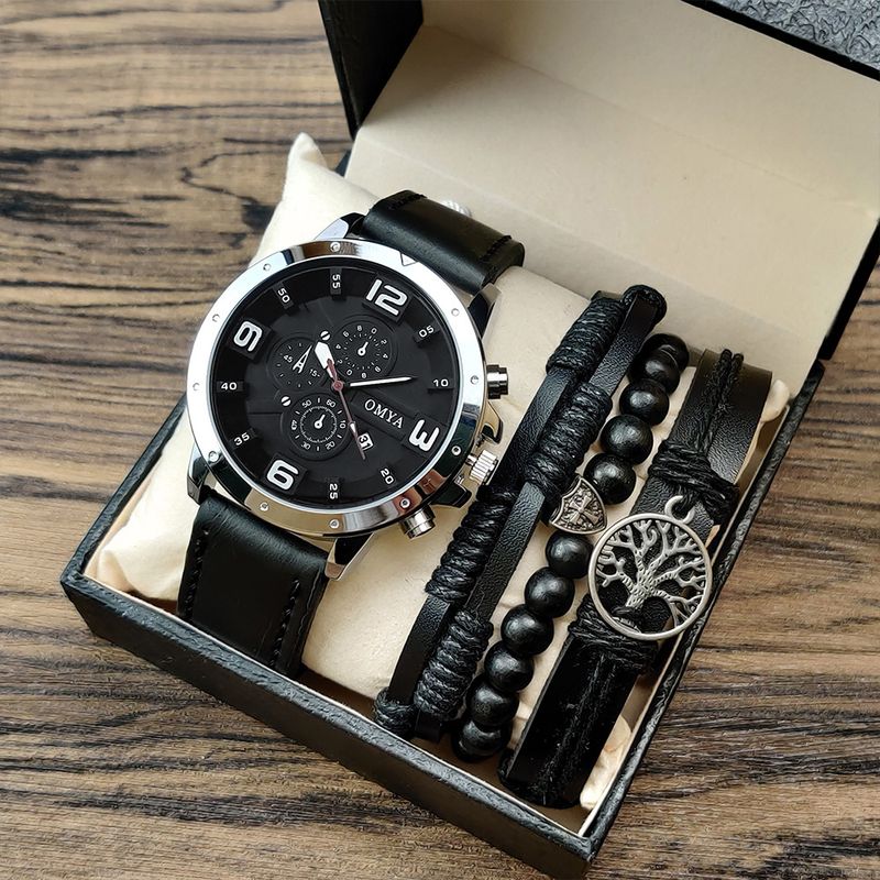 Reloj de pulsera para hombre, resistente al agua, de moda, con correa de acero inoxidable, calendario, de cuarzo, caja de regalo_voghion.com
