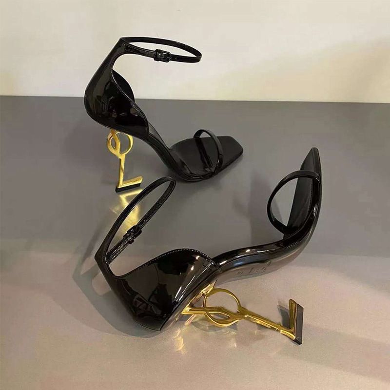 Sandales à talons hauts et bride unique pour femmes, style mondain français, pour célébrités d'Internet_voghion.com