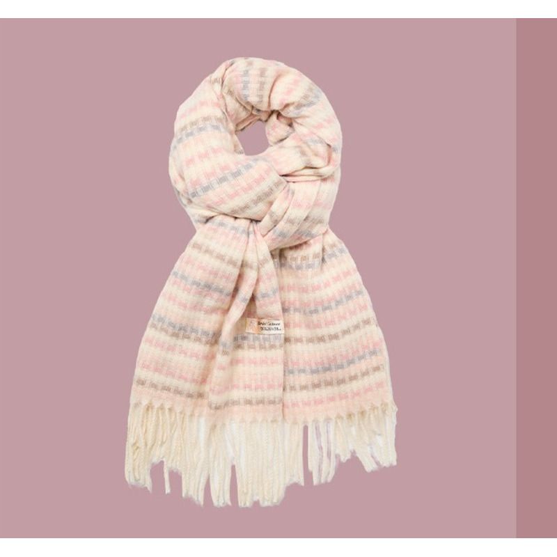 Roze sjaal voor dames Winter Plaid Kasjmier Kwastjes Sjaal Dunne Stijl Gewikkeld met Warme Veelzijdige Huidverzorging Nek_voghion.com