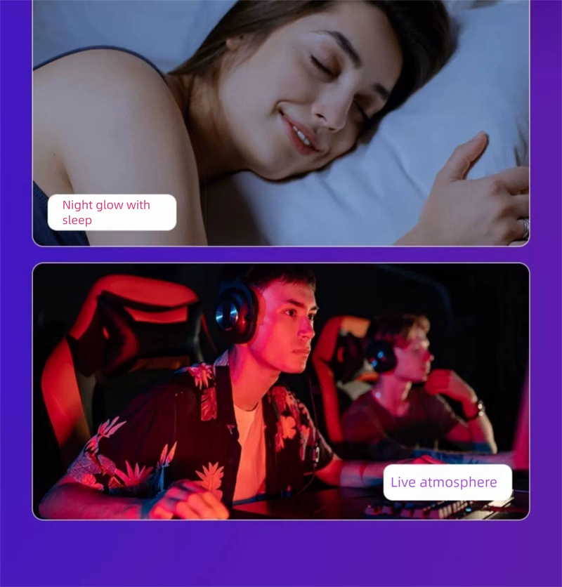 Atmosphäre Nacht RGB Fernbedienung Touch Tisch Schlafzimmer Zimmer Beleuchtung Schlaf Begleiter Licht Ins Student Internet_voghion.com