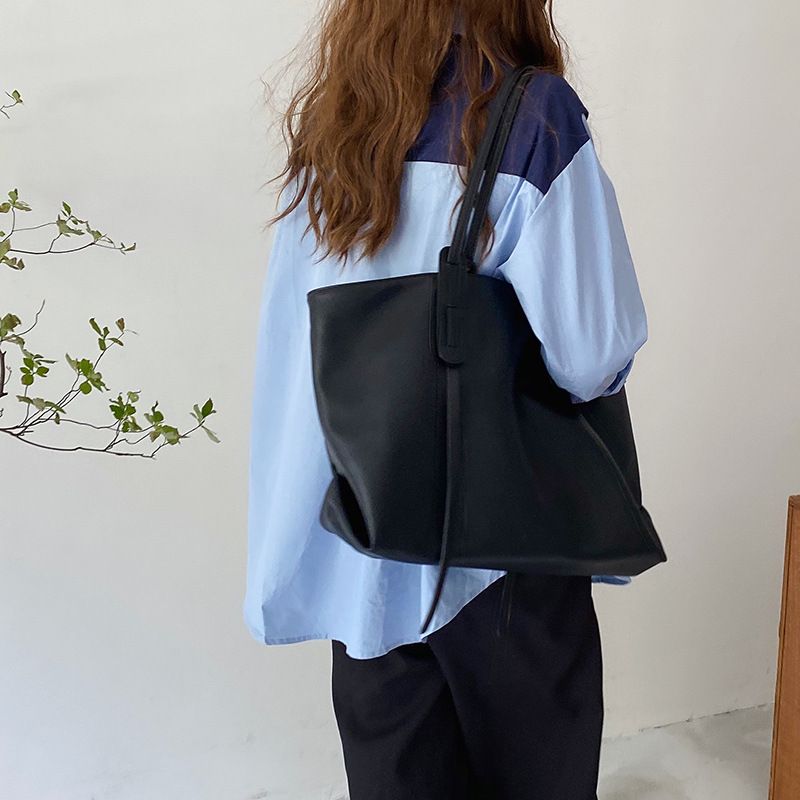 Neue Koreanische version PU leder wasserdicht weiche oberfläche einfache tote casual große kapazität einzelnen schulter tasche,_voghion.com