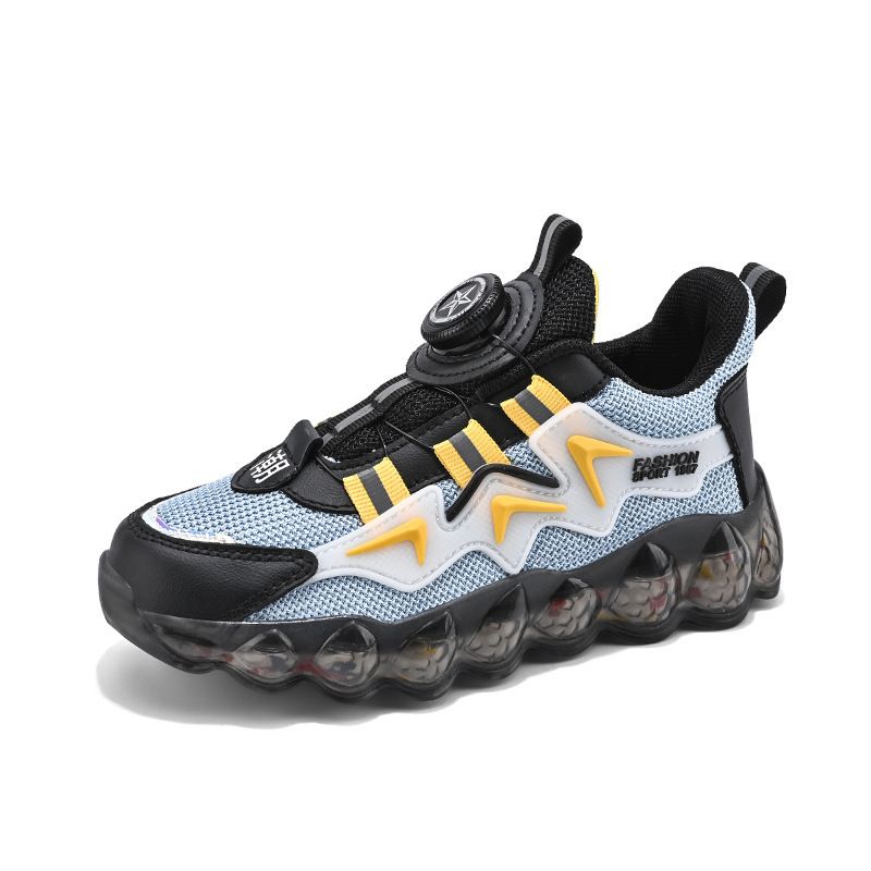 Boys' Sports 2025 Spring And Autumn Breathable New Rotating Buttons, Dad's Mid Size Children's Shoes, Soft Soles, Trendy_voghion.com