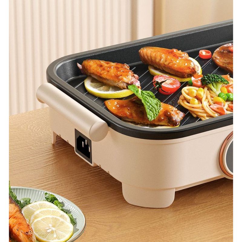 Barbacoa pequeña Airmate, olla eléctrica multifuncional, sartén antiadherente para el hogar_voghion.com