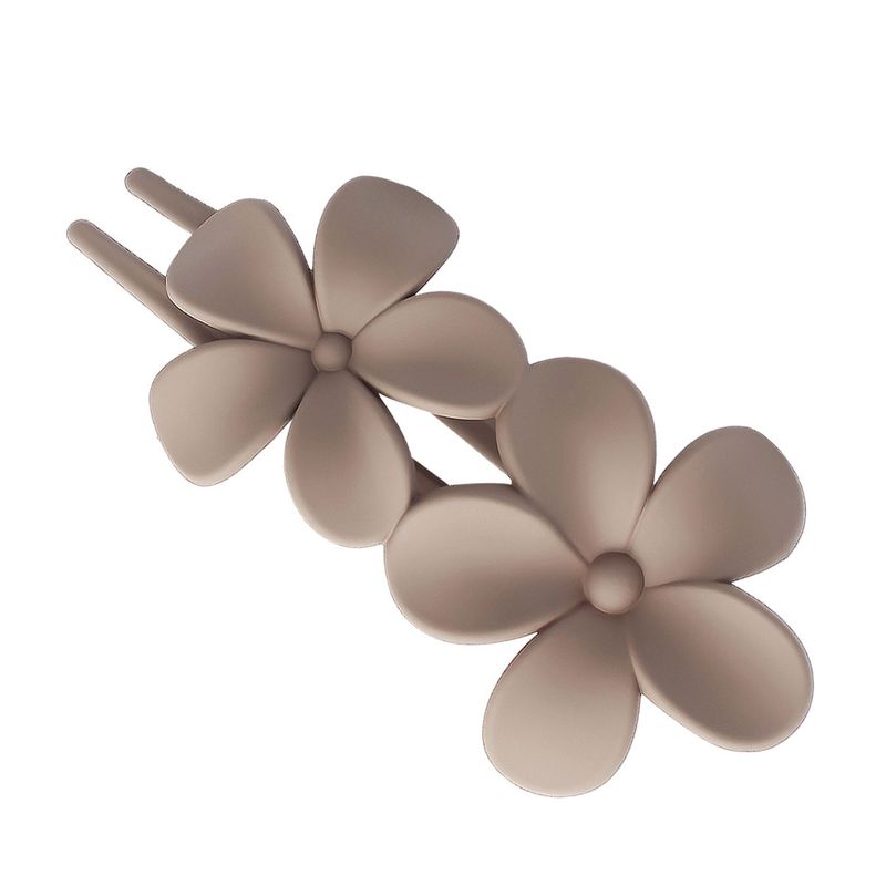 Große, matte Entenschnabel-Haarspange – elegante, weiche Blumen-Haarnadel für glatte Hochsteckfrisuren – keine Spuren am Hinterkopf_voghion.com