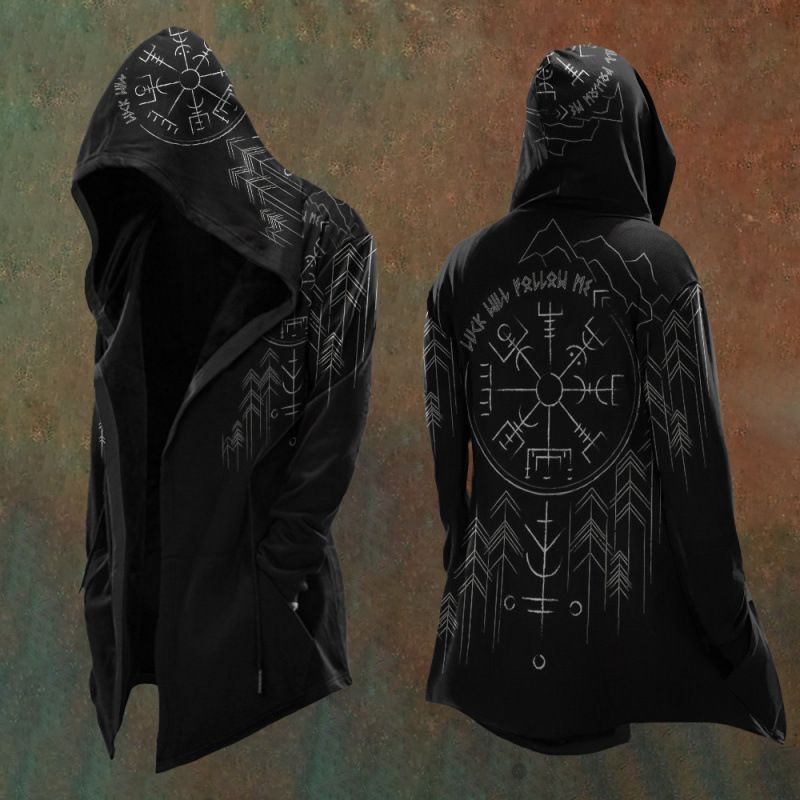 Abstract Universe Spring And Autumn Digital Print Loose Hooded Sweatshirt Men's Cardigan Jacket_voghion.com