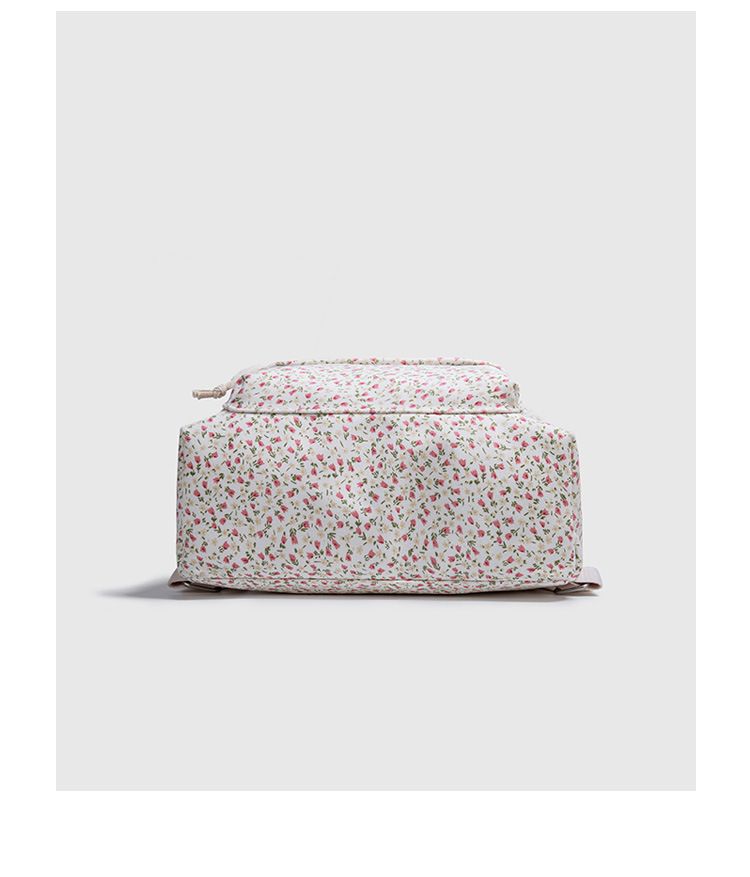 BM liten blomstrete ryggsekk lerretsryggsekk uformell mote dameveske_voghion.com