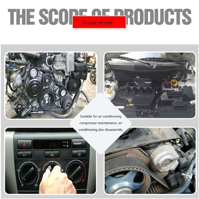 Auto Klimaanlage Kompressor Kupplung Sucker Extractor Puller Installer ToolKit R2LC_voghion.com