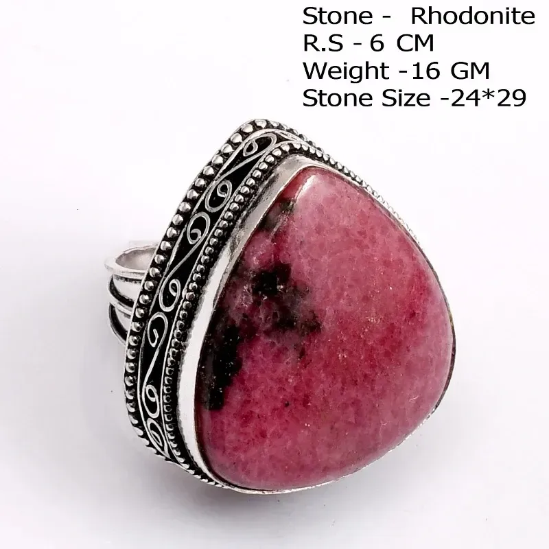 Echter Rhodonit-Ring Damen Schmuck Geschenk Y251104_voghion.com