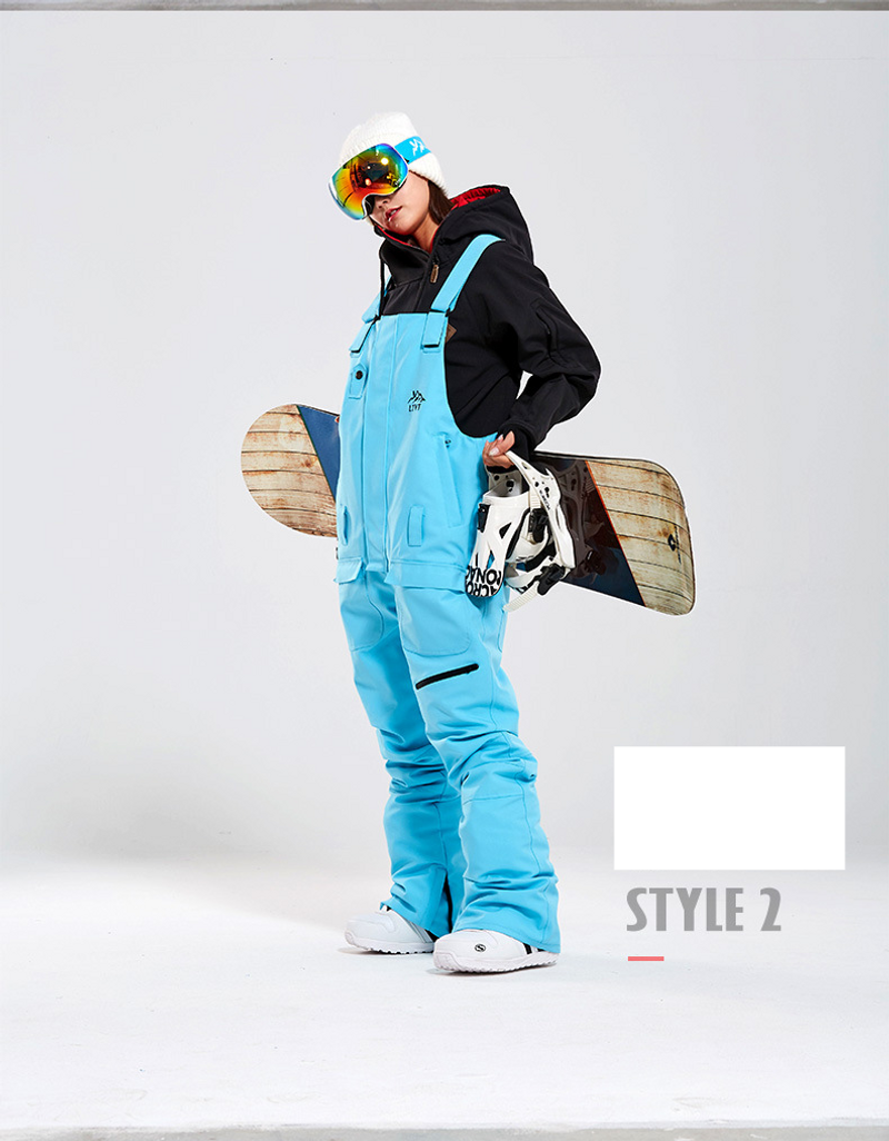 Tuta da sci Snowboard doppia tavola impermeabile nera invernale sci indoor sci nuovi pantaloni da neve_voghion.com
