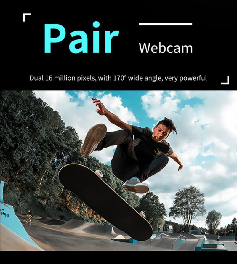 Trådløst mini WiFi IP-kamera Sikkerhetsovervåking Mikro Dual Cam HD 4K Nattsyn Smart Home Sports Monitor Innebygd_voghion.com