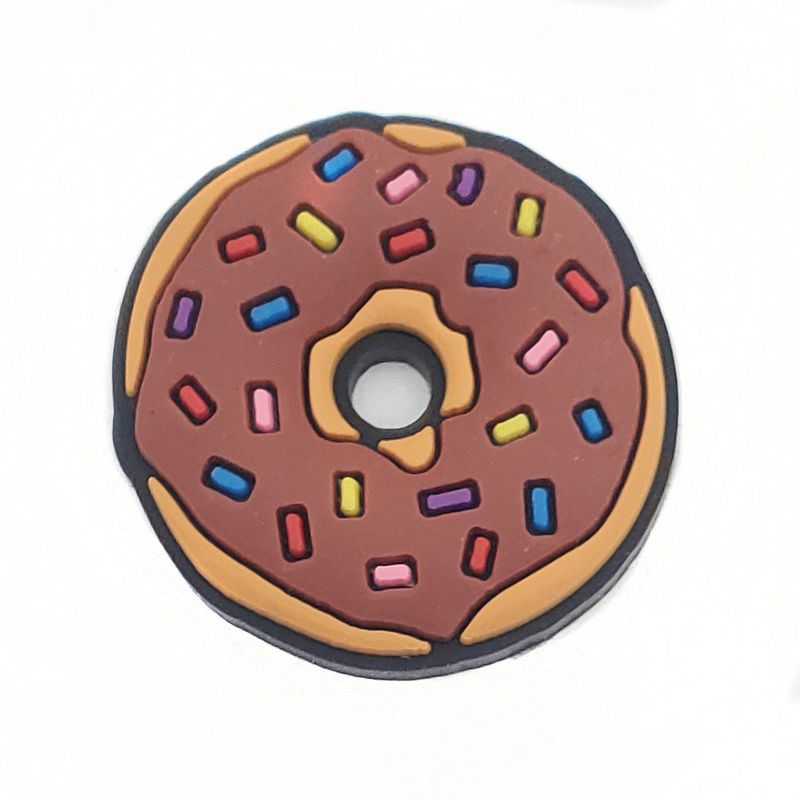 Donut Milk Tea Cute Shoe Flower Shoe Buckle Soft Glue Removable Decorative Buckle_voghion.com