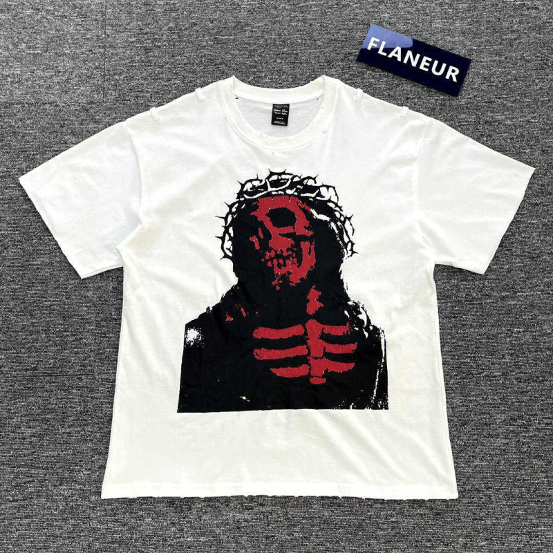 T-shirt pour homme, nouveauté 2022, numéro neuf, crâne de Jésus, hip-hop, skateboard, rue, coton, t-shirts, t-shirt, US_voghion.com