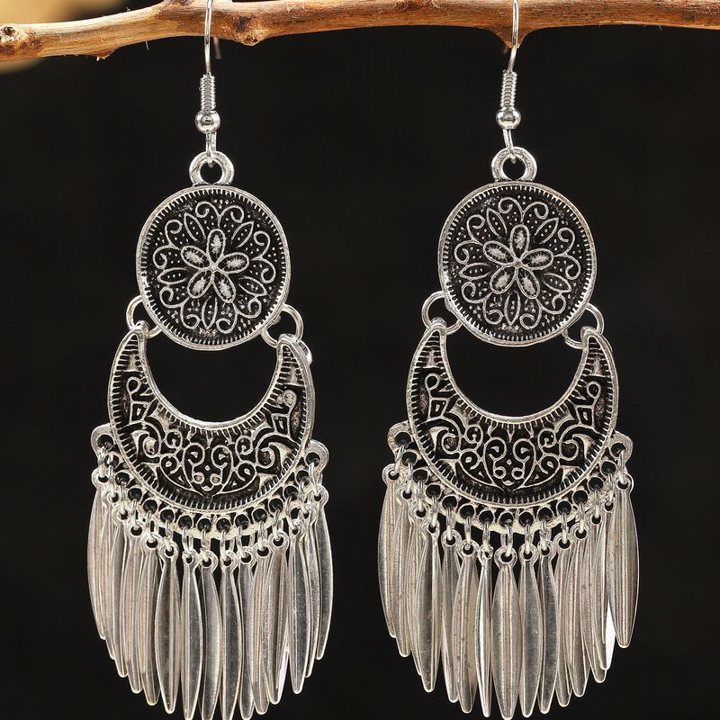 Ouerréng am ethnesche Stil mat Vintage-Print, bohemesche Ouerréng, personaliséiert an villfälteg Ouerréng_voghion.com