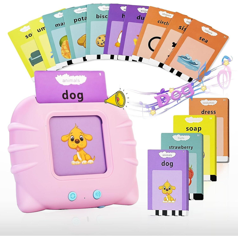 CRAZYLIFE 224 mots à vue parlant cartes Flash jouets, apprentissage de l'alphabet poche orthophonie jouets sensoriels autisme, cartes Flash éducatives cadeaux_voghion.com