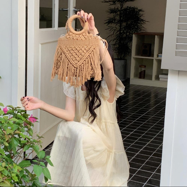 Neue Quaste gewebte Damentasche im Crossbody-Stil mit doppeltem Verwendungszweck für den Sommerurlaub_voghion.com