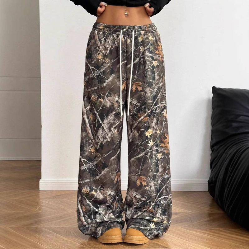 Herrenbekleidung: Trendige Jogginghose mit Camouflage-Print für Teenager – dehnbarer Bund, weites Bein, Streetwear-Stil – mehrere Farben und Größen_voghion.com