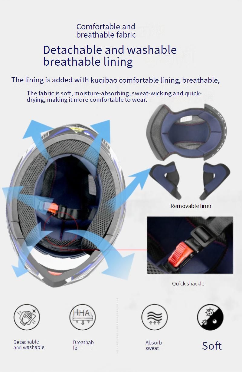 Kooqibao Modular Motorcycle Helmet With Dual Visor - Flip-Up Full Face Helmet, Long Battery Life Bluetooth Version (K21), 3C Certified - Matte Black_voghion.com