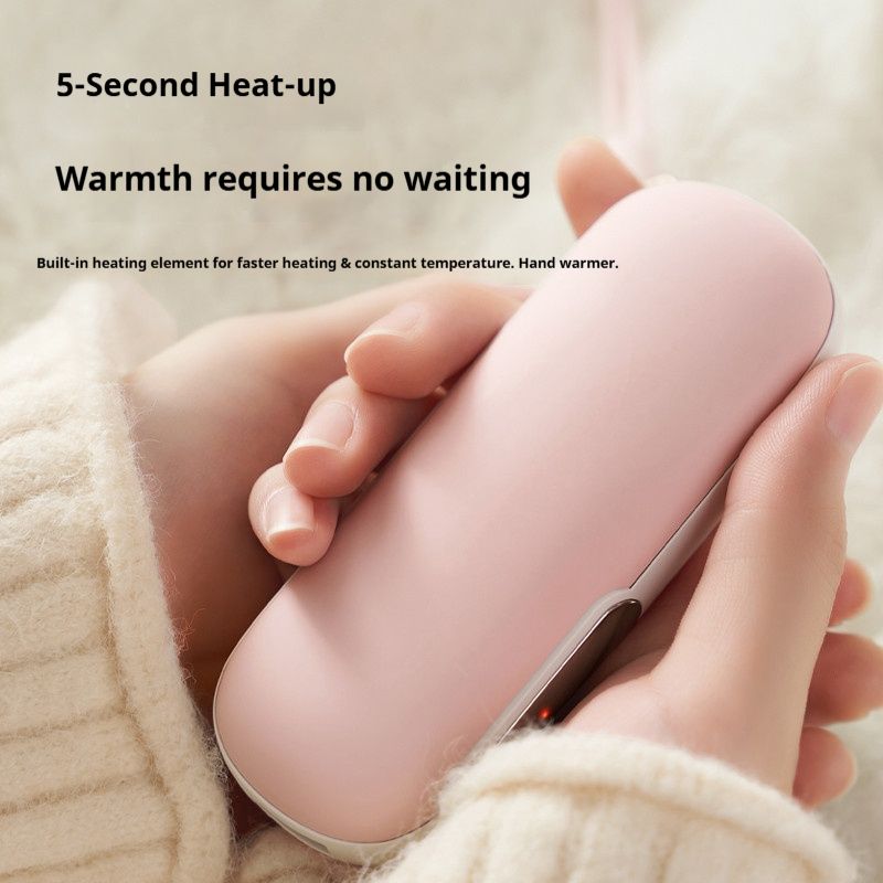 USB-Handwärmer und Powerbank (5000 mAh) – Tragbares Heizkissen mit 3 Temperaturen, FCC/CE/RoHS-zertifiziert, leicht (119 g) für Reisen und den täglichen Gebrauch_voghion.com