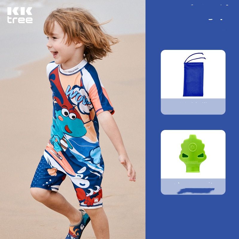 Kinderbadkledingset – chloorbestendig en antibacterieel (Unicorn Fantasy / Dino Adventure) | UPF 50+ bescherming tegen de zon, snel drogende stof, trendy prints_voghion.com