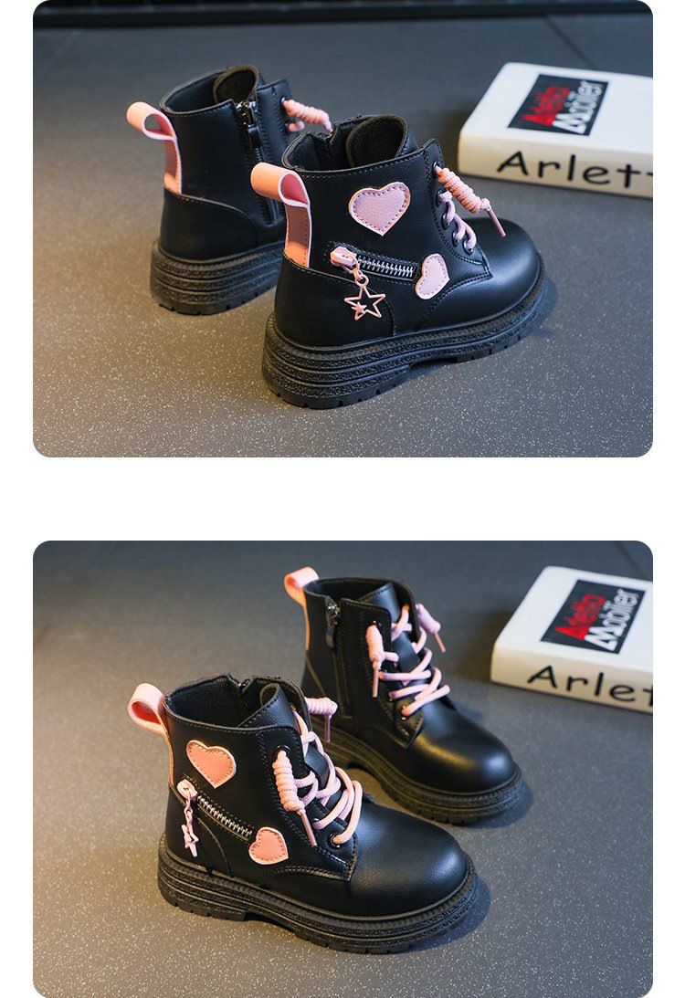 Stivali invernali in gomma Martin con cerniera laterale per bambini di 4 anni, bassi e in pelle ultra-fibra_voghion.com