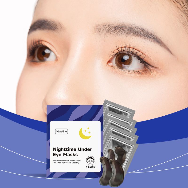 Viareline Nighttime Patches Beutelpflege, kühlend, feuchtigkeitsspendend, glatte Haut um die Augenpartie_voghion.com