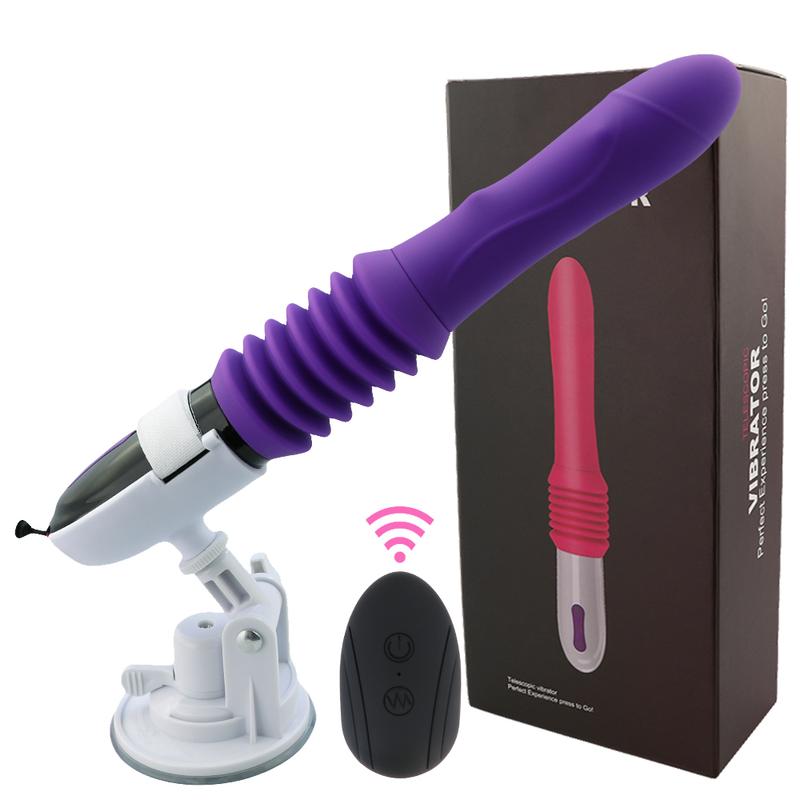 Dildo vibratore per punto G, stimolatore anale per clitoride e capezzoli, con modalità di vibrazione telescopica, giocattolo sessuale per adulti_voghion.com