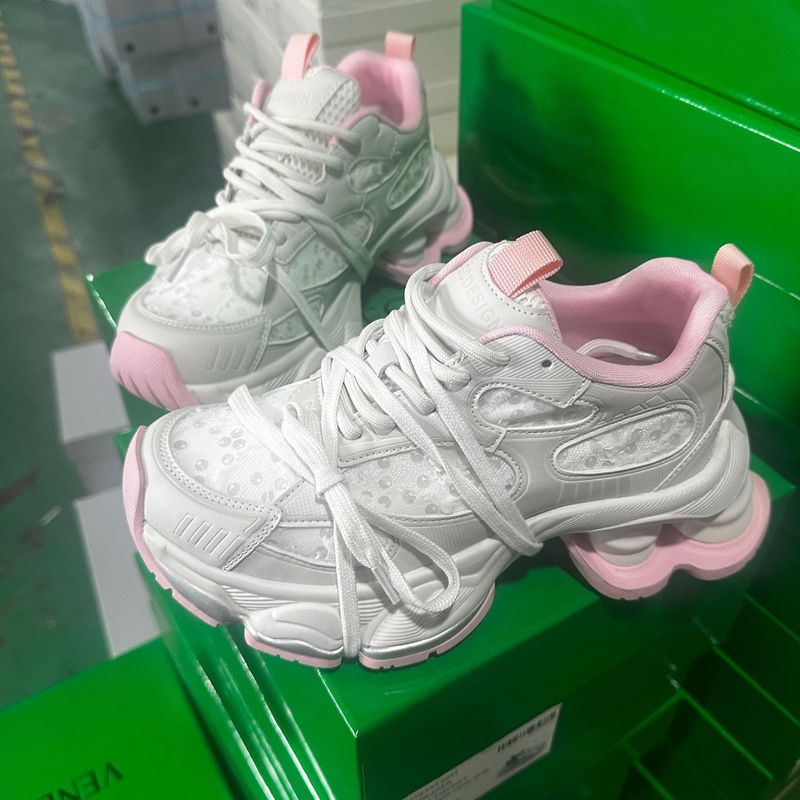 High-End Custom ~ Breathable Lin Yun Same Style Thick-Soled Dad Shoes For Women 2025 Summer Versatile Height-Increasing_voghion.com