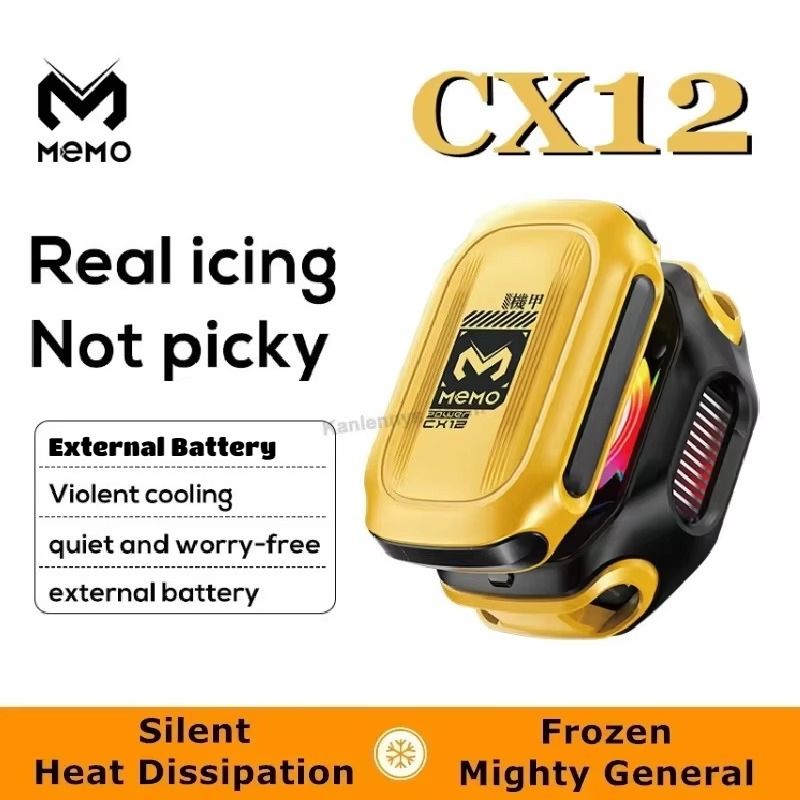 MEMO CX12 Mobile Phone Cool Heat Sink AI Semiconductor With Battery Digital Display Cooling Radiator For IOS Android_voghion.com