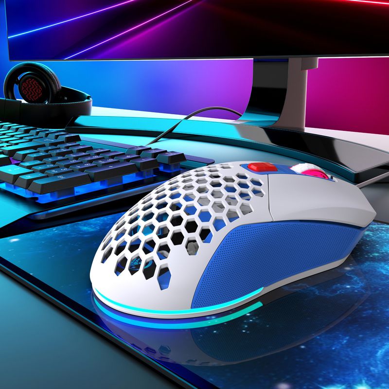 Nouvelle souris de jeu eSport filaire creuse X300 RGB lumineuse et légère Gaming_voghion.com