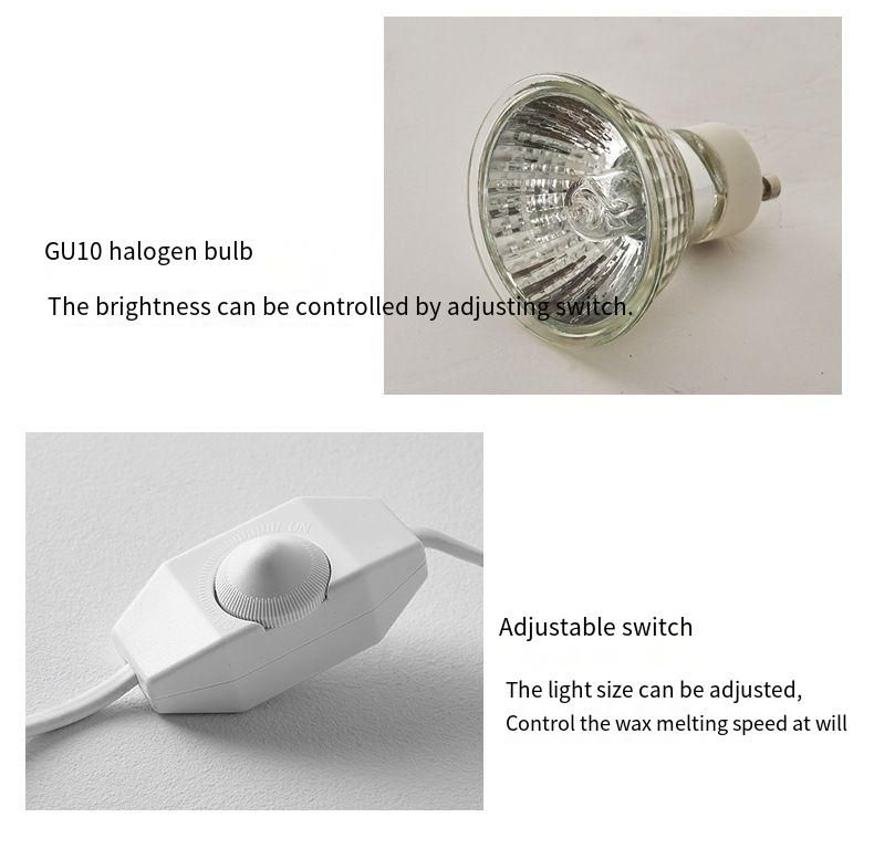 Creative Robot Resin Wax Table Timer Dimmable Bedroom Aromatherapy Bedside Hot Melt Lamp Candle Melting_voghion.com