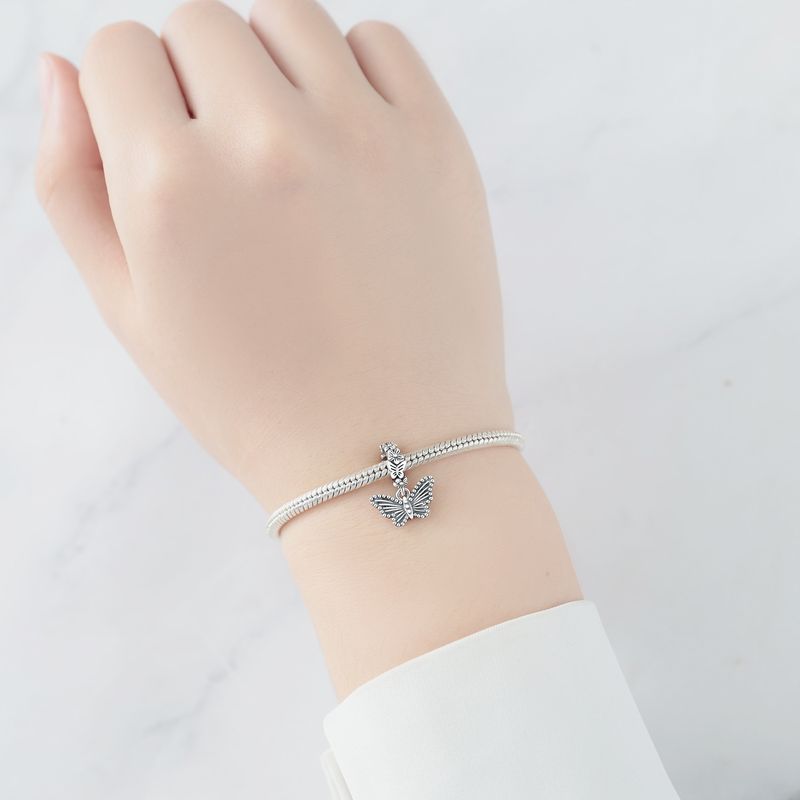Gioielli da donna in argento sterling 925 con perline, di alta qualità, a forma di farfalla, fai da te, accessori per gioielli, pendenti_voghion.com
