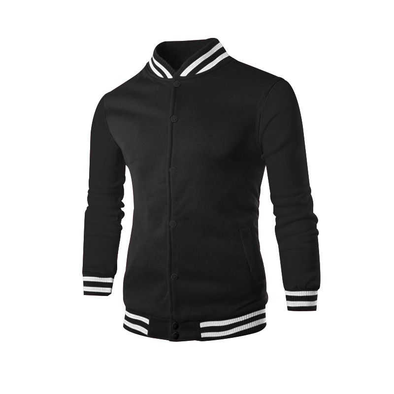 CT Men's Autumn Winter Fleece American Style Loose Casual Stand Collar Baseball Air Force One Flight Jacket_voghion.com