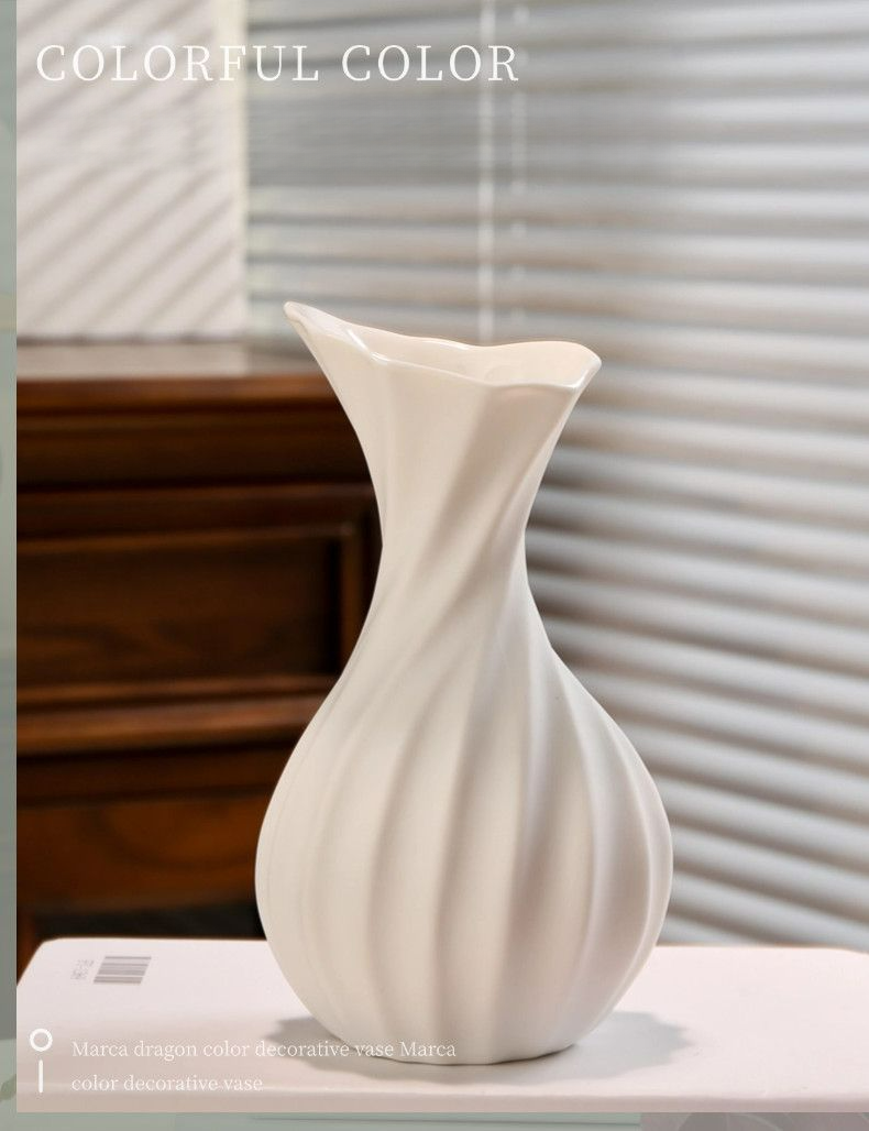 Artistic Vase Ceramic Ins Style High Aesthetic Living Room Creative Flower Arrangement Niche High-end Hydroponic Dining_voghion.com