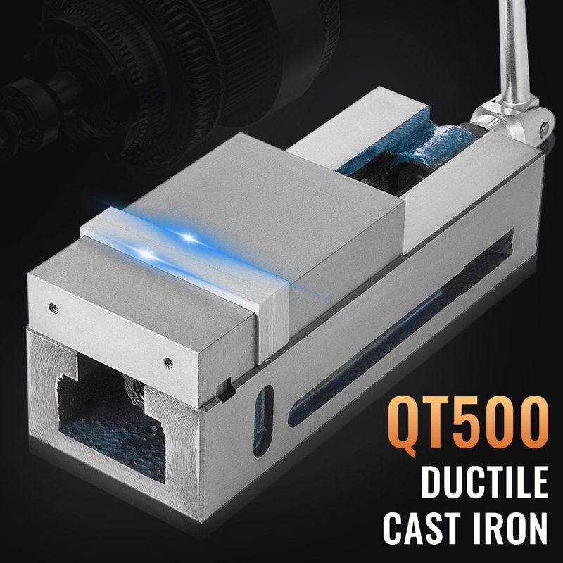 Clamp Cast Vise Milling Vise 19KN Clamping 100mm Bench 4 Vise Iron Clamping Material Milling Max Machine Force Nodular Vise_voghion.com