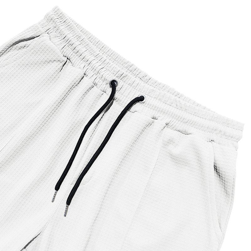 Men's Waffle-Knit Dress Pants – Breathable Textured Polyester With Elastic Waist (S-3XL, 5 Versatile Colors)_voghion.com
