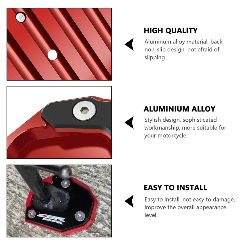 Pro motocykl CNC Kickstand Boční stojan Prodlužovací podložka zvětšovací nosná deska cbr600rr cbr600 rr PRO CBR600RR_voghion.com