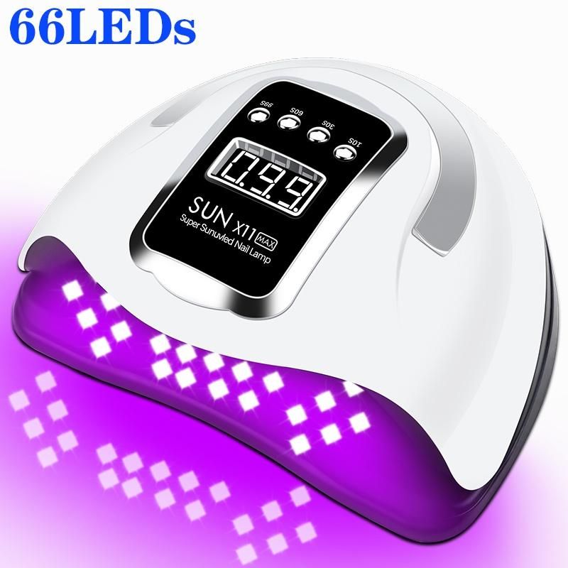Nouveau 66LEDs lampe à ongles acrylique lampe de séchage de Gel à ongles avec Mode basse chaleur capteur intelligent Machine d'art des ongles_voghion.com