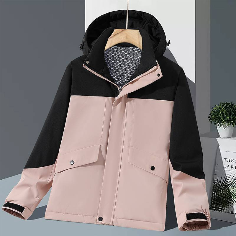 Women's Clothing New three proof outdoor cotton jacket, same style, cold resistant and warm cotton jacket, plus velvet and thickened_voghion.com