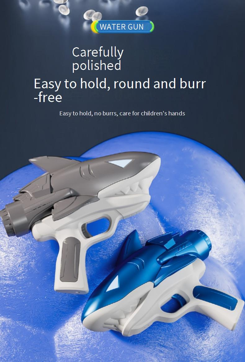 Automatic Shark Water Gun With LED Lights - Electric Super Soaker For Kids (Summer Water Blaster Toy)_voghion.com