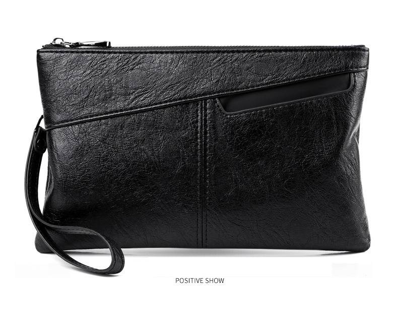 Bolso de mano para hombre, tipo sobre, de piel suave y gran capacidad, para teléfono móvil, tipo cartera (2006)_voghion.com