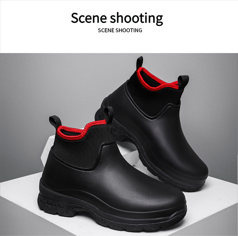 Nuove scarpe antinfortunistiche di media altezza, scarpe protettive, scarpe antiscivolo, scarpe da cuoco con puntale in acciaio._voghion.com
