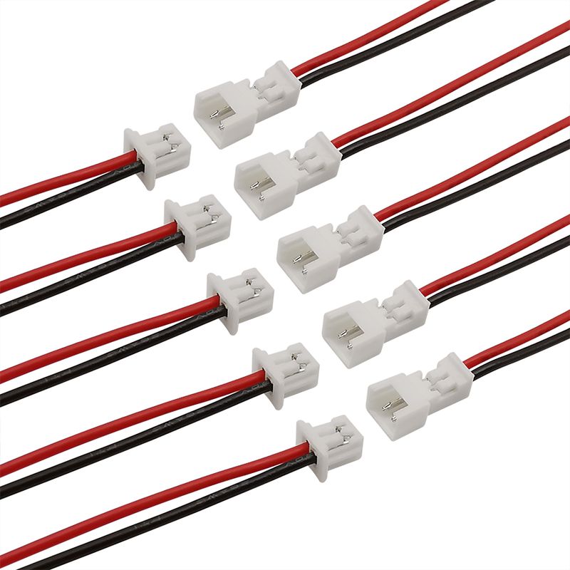 10/5/2 Pairs Small Mini 1.25mm PH2.0 XH2.54 2 Pin Male Female Plug Jack Connector Cable JST 1.25/2.0/2.54 2P Electronic_voghion.com
