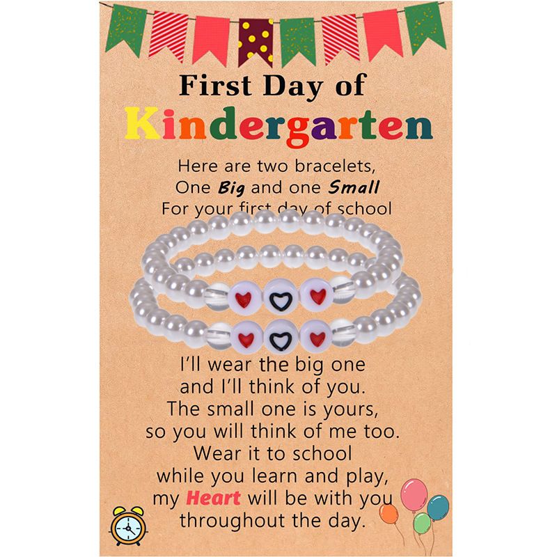 Perlenset Karte 6mm Acryl Mutter-Tochter Armband Schulanfang Geschenk_voghion.com